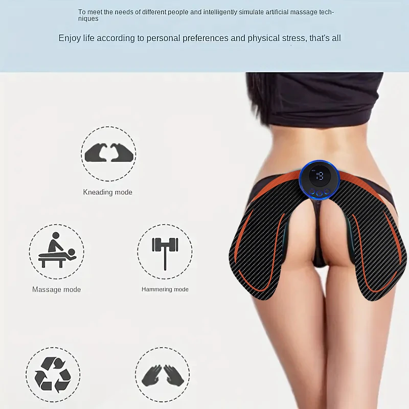 EMS Wireless Remote Hips Massager Trainer USB Electric Muscle Stimulator Fitness Tones Buttocks Butt Toner Lifting Slimming