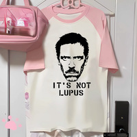House Md top women pattern soft fabric youthful Tee girl graphic manga y2k clothing