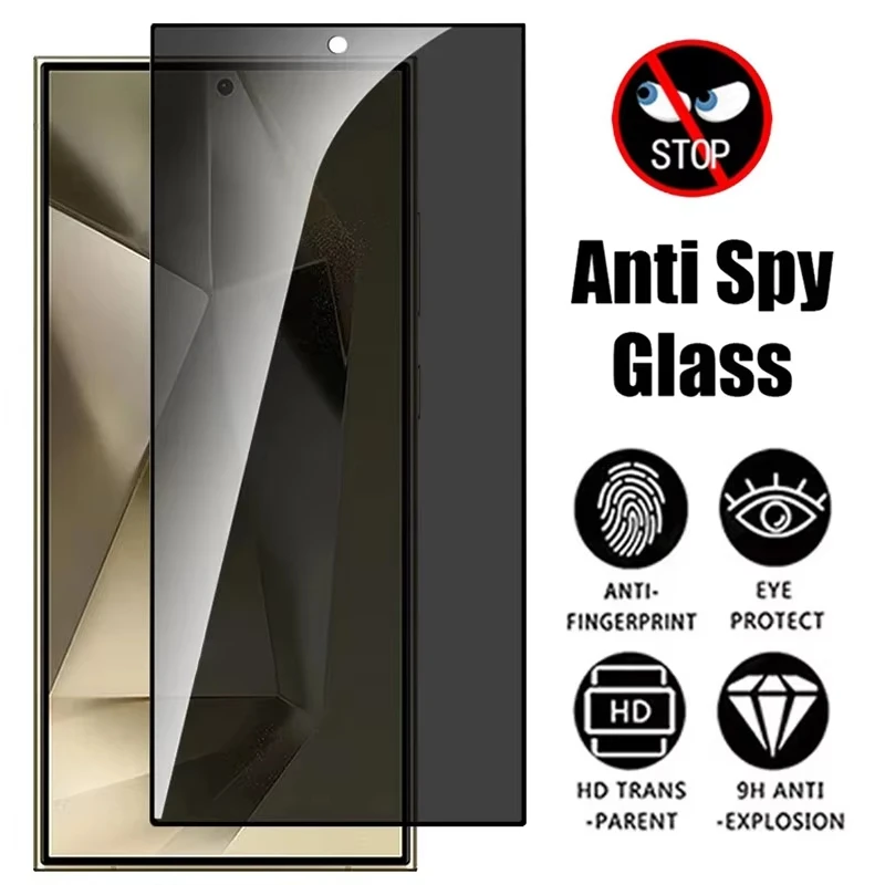 Anti-Spy gehärtetes Glas für Samsung Galaxy S25 Ultra Privacy Displayschutzfolien Samsung S24S 24 Ultra S25 Plus Schutzfolie