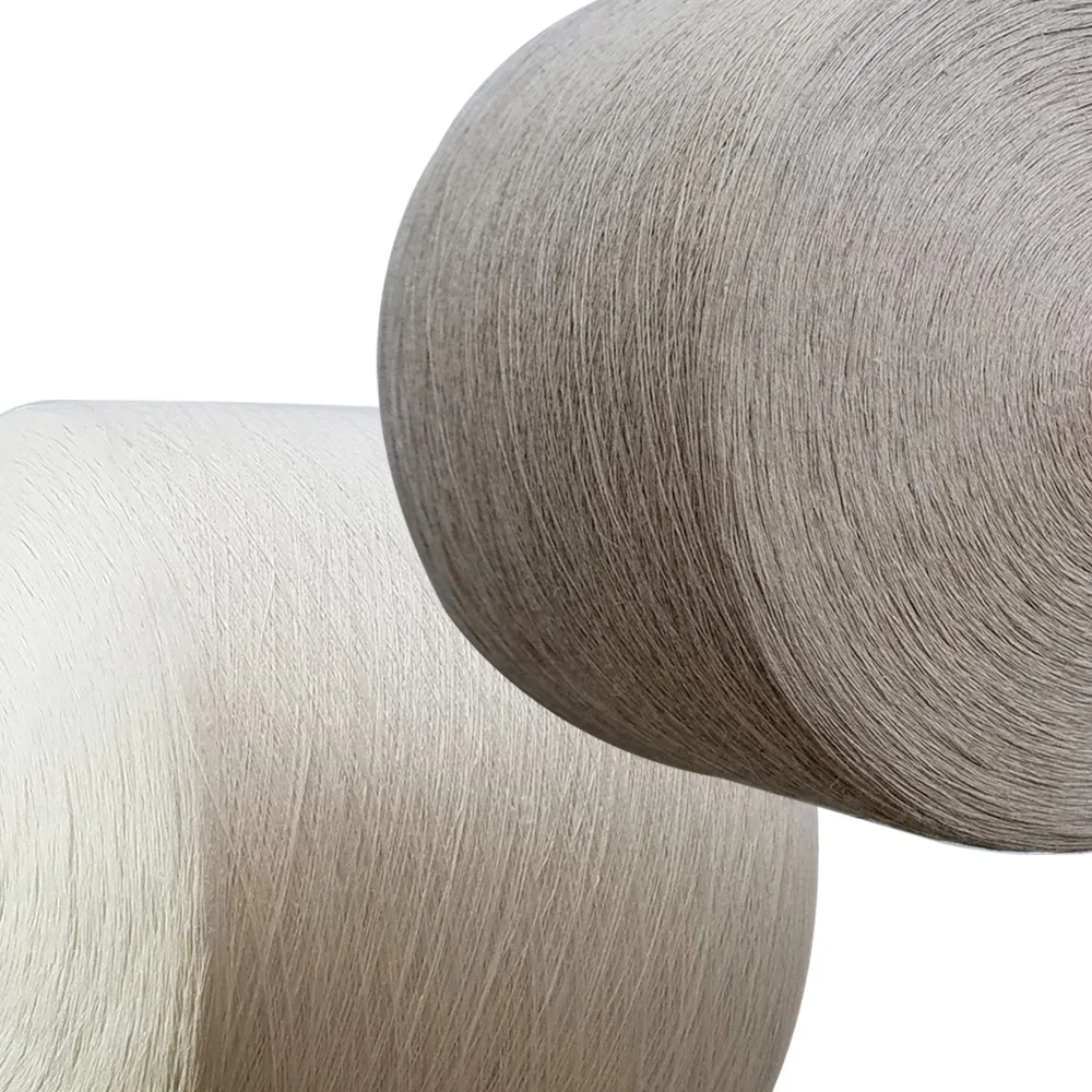100% Original Natural Linen yarn 1ply Diameter about 0.3mm weight about 1.5kg/cone knitting yarn