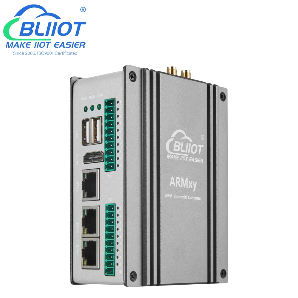 BLIIoT Quad-core A55 2+16GB eMMC 1Tops Industrial ARM Computer With 2 RS485 and 12DIN