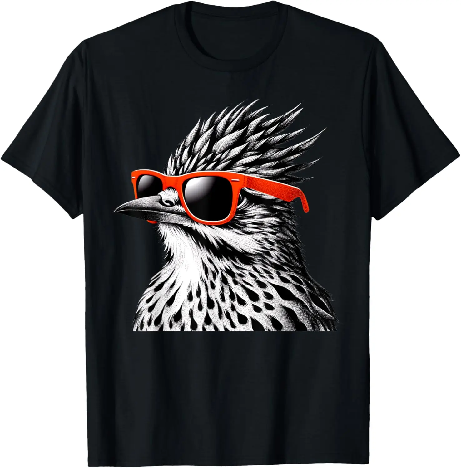 Cooles Grafik-Kunst-T-Shirt mit Lark-Vogel und Sonnenbrille