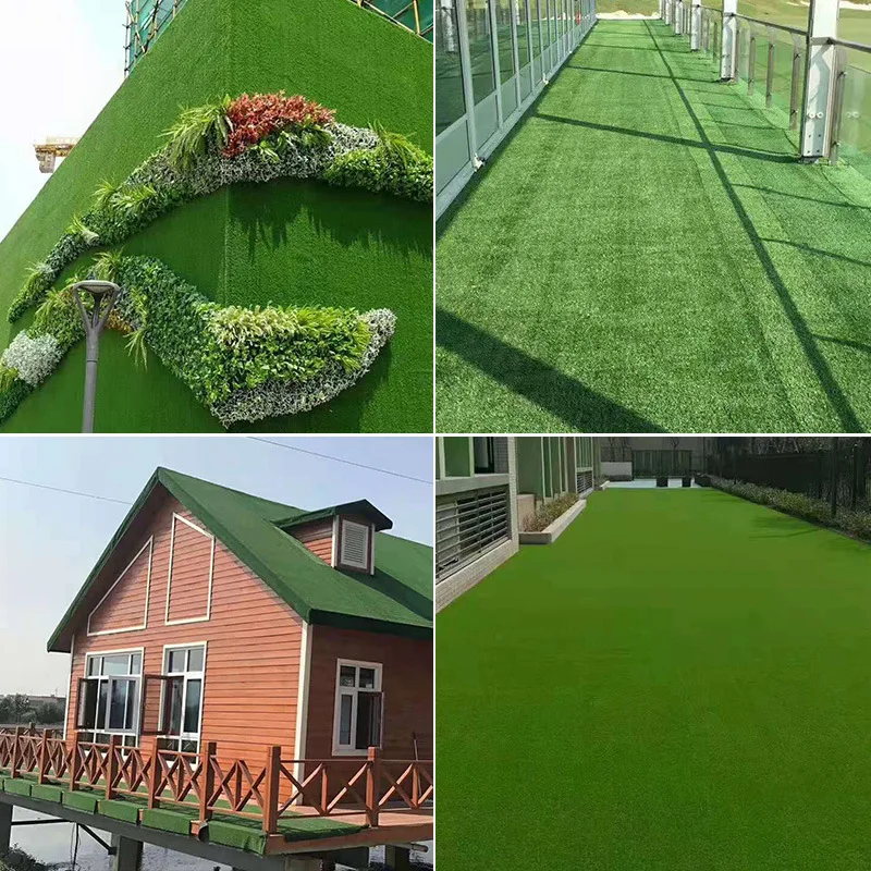 200cm Artificial Grass Lawn 4 Color False Turf Outdoor Fake Grass Carpet High Quality Plants Mat For Football Field Garden Decor