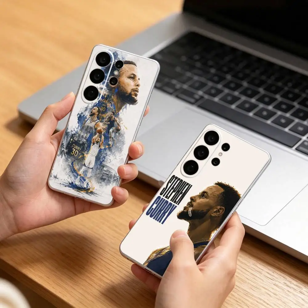 GOAT Stephen C-Curry Transparent phone Case For Samsung S25,24,21,22,21,20,10,S9Ultra,Plus,Fe,Lite