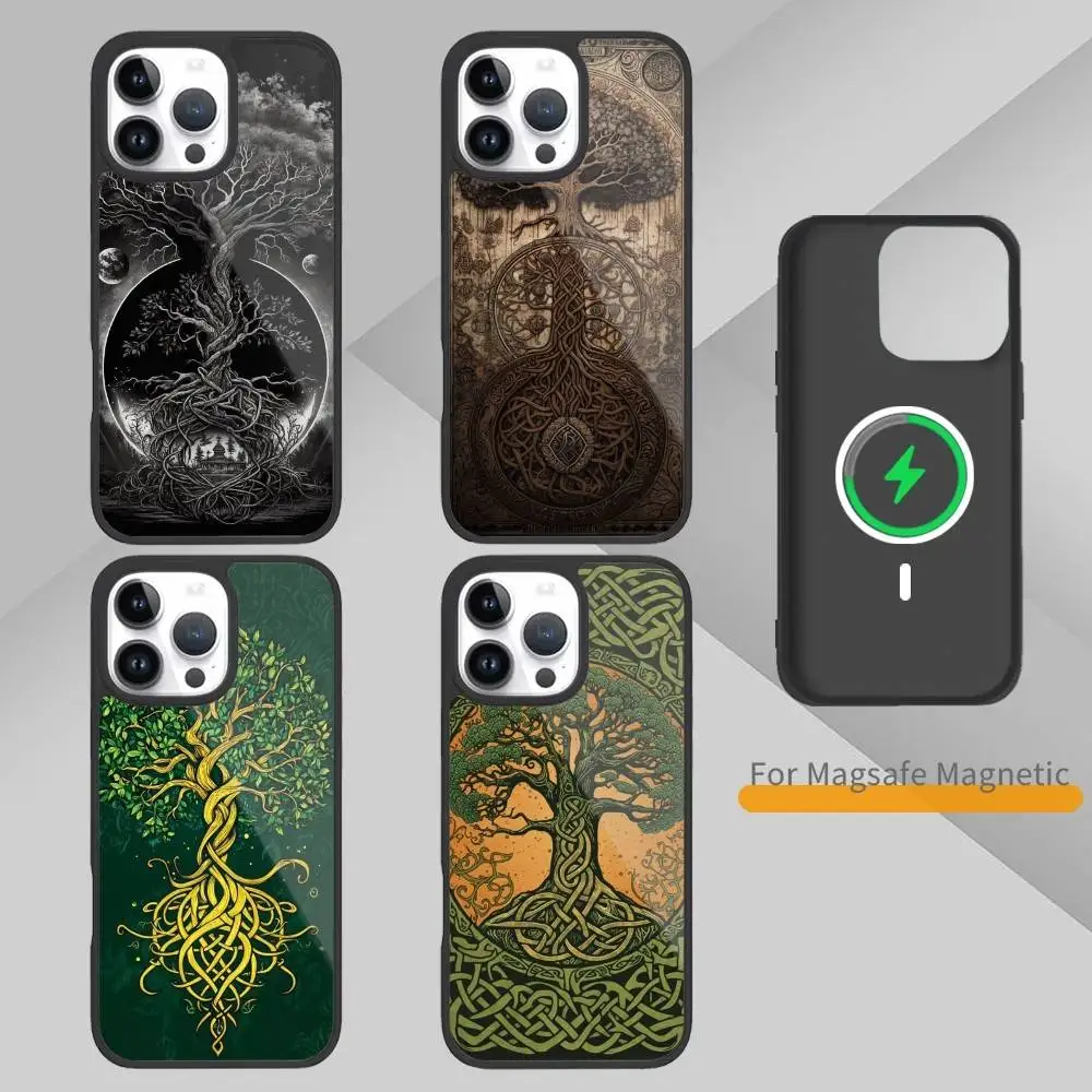 

T-Tree of L-life Yggdrasil Phone Case For iPhone 17,16,15,14,13,Pro,Max,Plus,Magnetic For Magsafe Wireless Charging