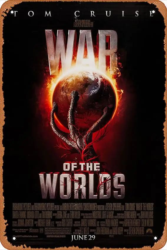 Винтажный кинопостер «Война мира» (2005), кино, металлический жестяной знак, постер с принтом для бара, ресторана, клуба, кафе, офисного общежития