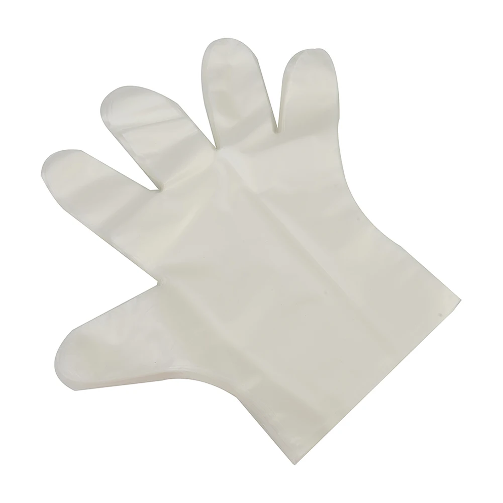 100 Pieces Of Transparent Vinyl TPE Gloves Latex-free Gloves For Laboratory Work  For Dyeing Hair  Preparing Food  Painting Tool