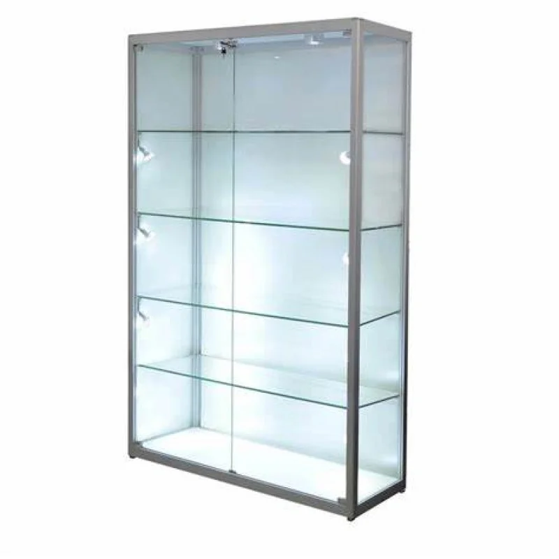 رفوف عرض الصيدلة المخصصة مع إضاءة LED واستخدام صالة عرض عدادات الطب