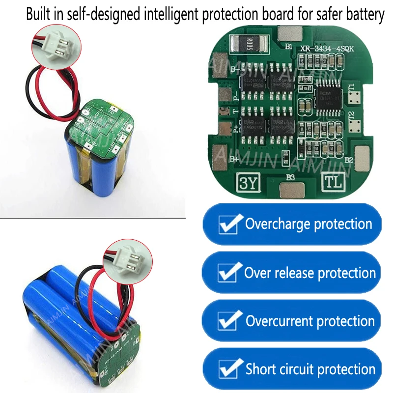 14.4V Battery 2800mAh INR18650 4S1P , For DEXP MMB-300 X500 X520 X600 Mamibot EXVAC660 EXVAC880 Robot Vacuum Cleaner Battery