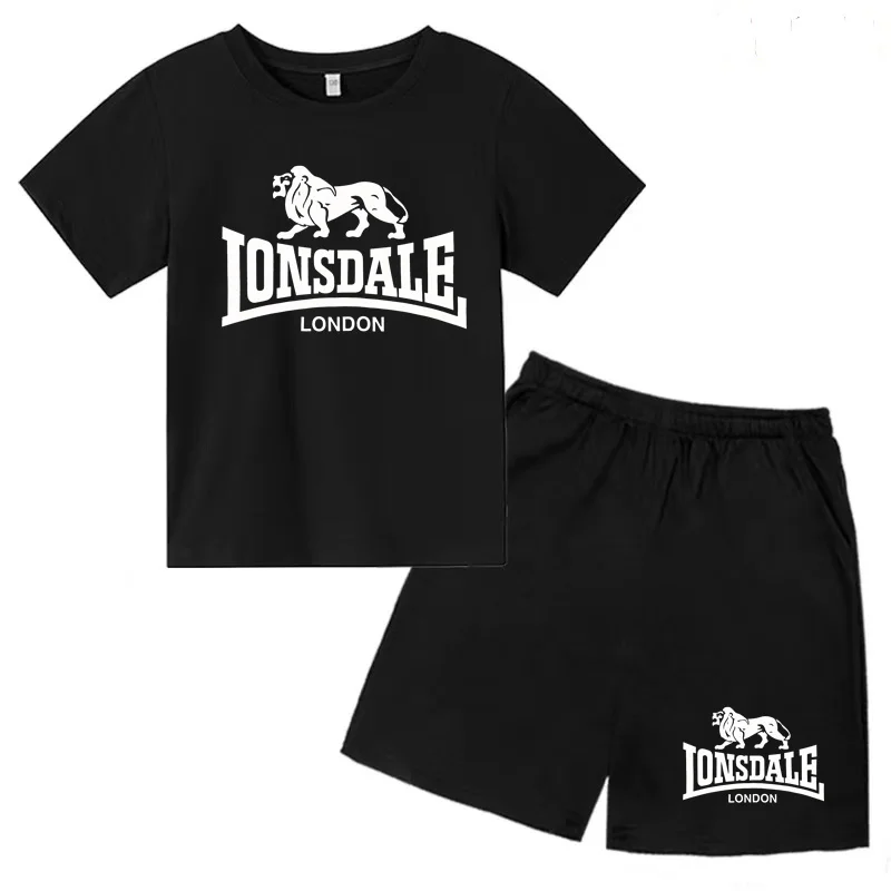 

Kids' Sports T-shirt Shorts Youth Summer Short Sleeve Kids' Printed T-shirt Set Boys Girls 3-13 Years Old Sportswear
