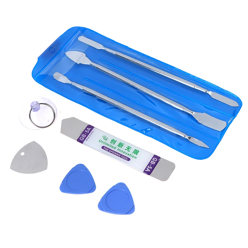 8pcs Phone Repair Metal Opening Tool Cellphone Disassemble Crowbar Steel Pry