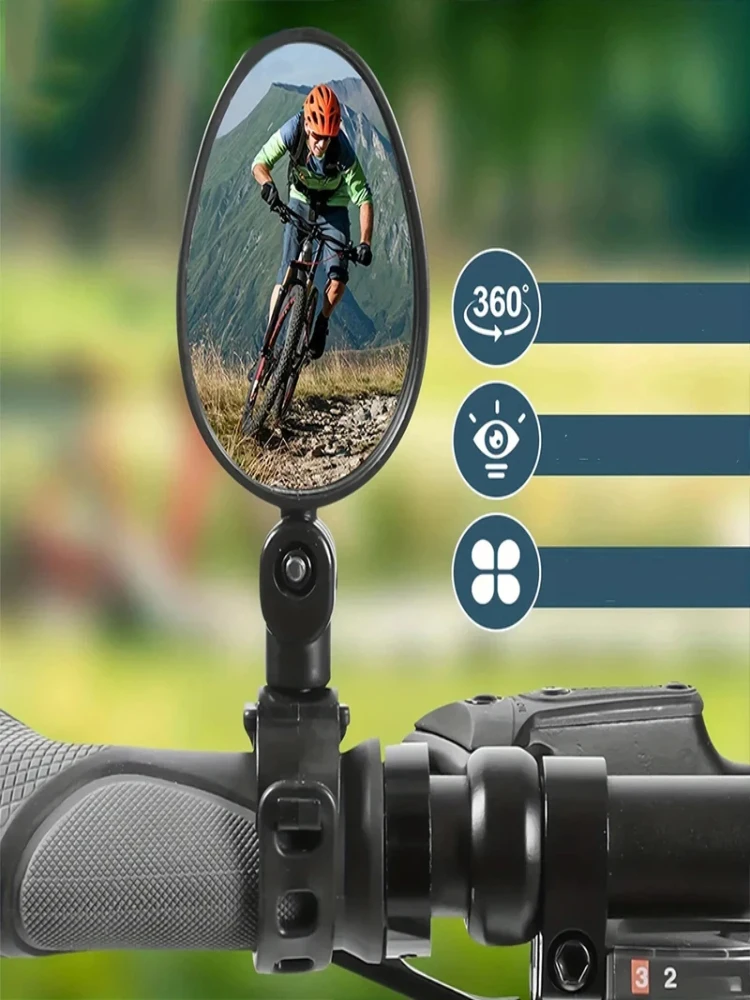 AliExpress NONE 2-12Pcs Rearview Mirror 360 Rotate Adjustable Bike Rear View Mirror Wide-Angle Road Cycling Handlebar Universal MTB Accessories