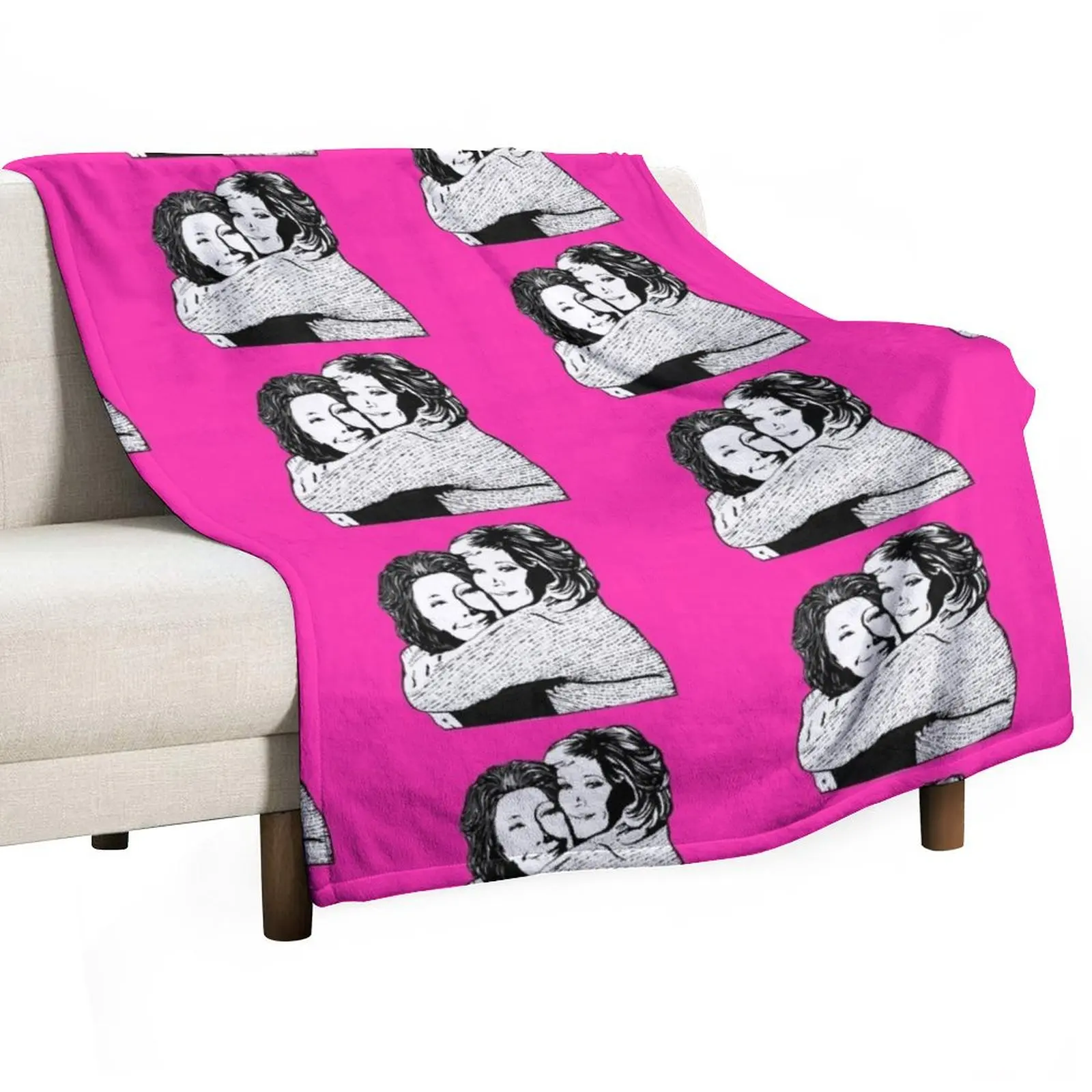 

Grace and Frankie Throw Blanket Hair Multi-Purpose Plaid on the sofa Blankets For Bed Blankets