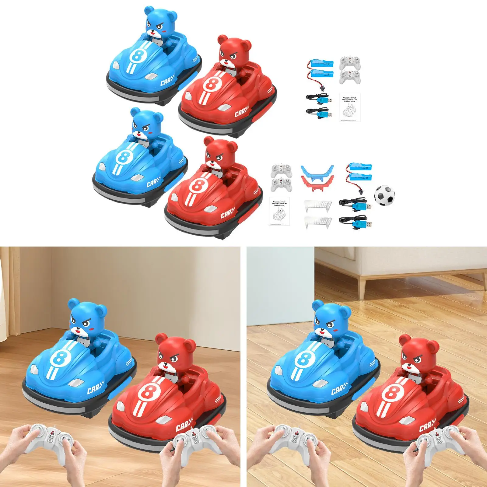 Remote Control Cars Kids Play Vehicle Toy Cartoon Battle RC Ejecting Bumper Cars for Ages 6 and up Children Valentine's Day Gift