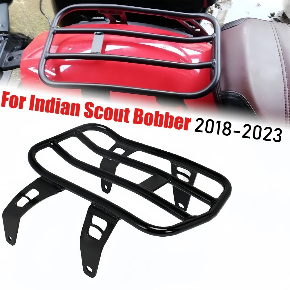 Для мотоцикла Indian Scout Bobber Sixty Twenty 2018-2023: задний багажник, крепление на крыло, грузовой ящик, полка для хранения, аксессуары.
