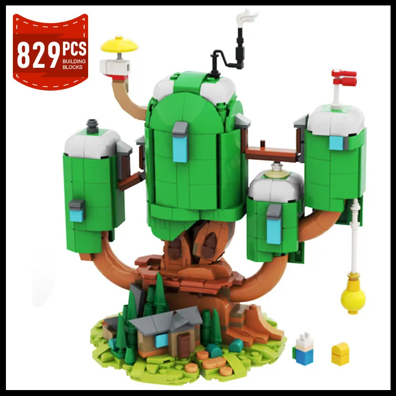 

MOC Adventure Anime Finne and Jake's Treehouse Ideas Set Building Blocks MOC-180617 Model Constructor Bricks Toys Gifts