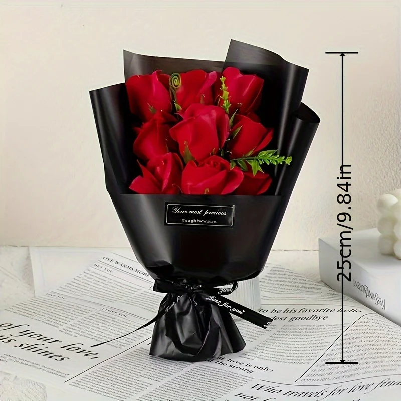 Charming Rose Bouquet Soap Flower Gift Box Perfect Gift for Valentine\'s Day Wedding & Engagement Unique Home Decor Accents