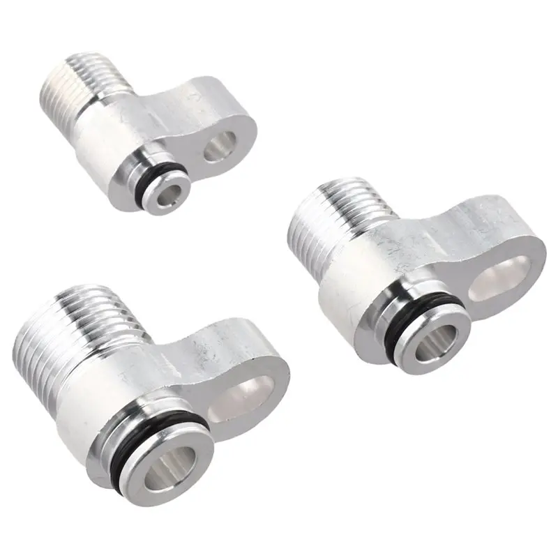 A02Q-For R134A 3Pcs Car A/C Lines Radiator Connector Condenser Hose Fitting Adapter For Air Conditioner System