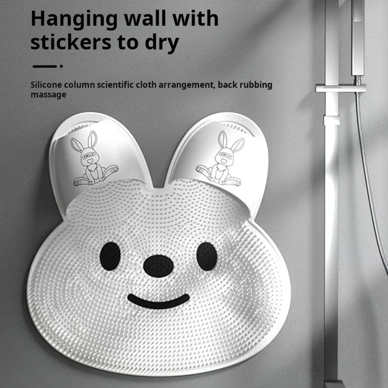 Tapis antidérapant de salle de bain, masseur de pieds de bain, coussin de pied de douche exfoliant,