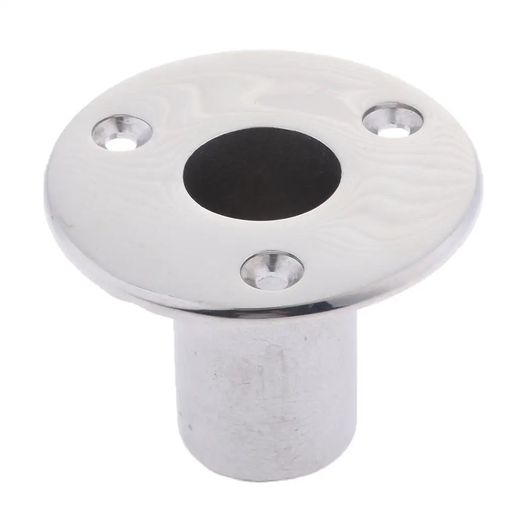 25mm 90 Degree Round Base High Polished Stainless Steel Boat Hand Rail Fitting Flush Mount