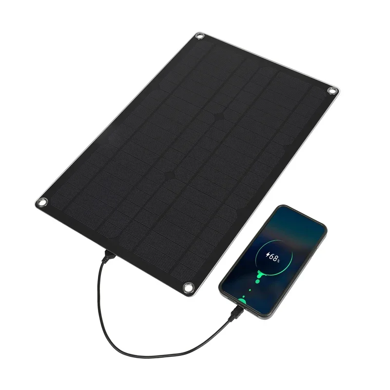 

Комплект солнечной панели 60 Вт, USB + DC, двойной выход, водонепроницаемое портативное зарядное устройство, высокая выходная эффективность для наружного кемпинга, автомобиля на колесах
