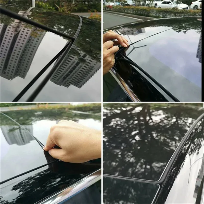 2.8M Car Roof Window Sealant Strip Sunroof Glass Seal Strip Noise Reduction Seal Strip for Tesla Model 3