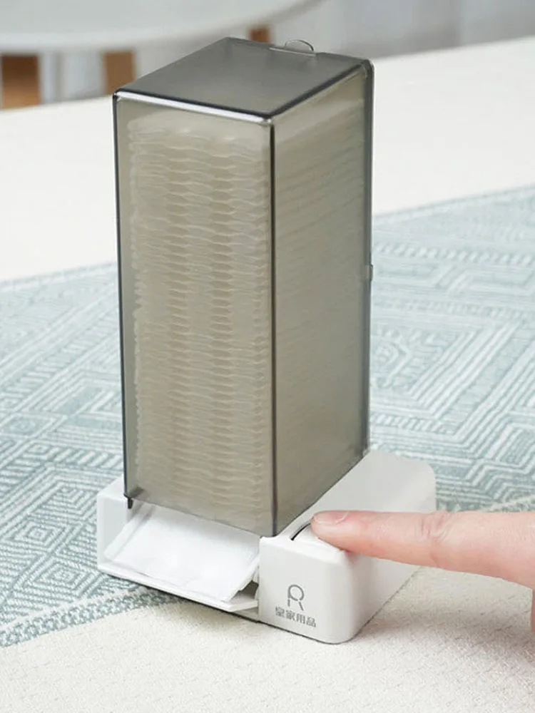 حامل وسادة قطنية للتعليق على الحائط، منظم وسادات قطنية لمكياج مستحضرات التجميل لتخزين الغرور ومنظم لمناديل الأظافر الخالية من الوبر #2