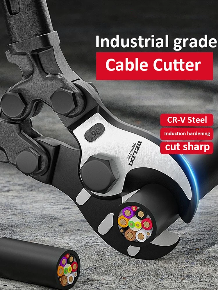 Industrial-Grade Heavy Duty Rope Shears Pliers,Thickening Scissors, Cable Shears, Wire Rope Cutting Tools Wire Cutter Plier