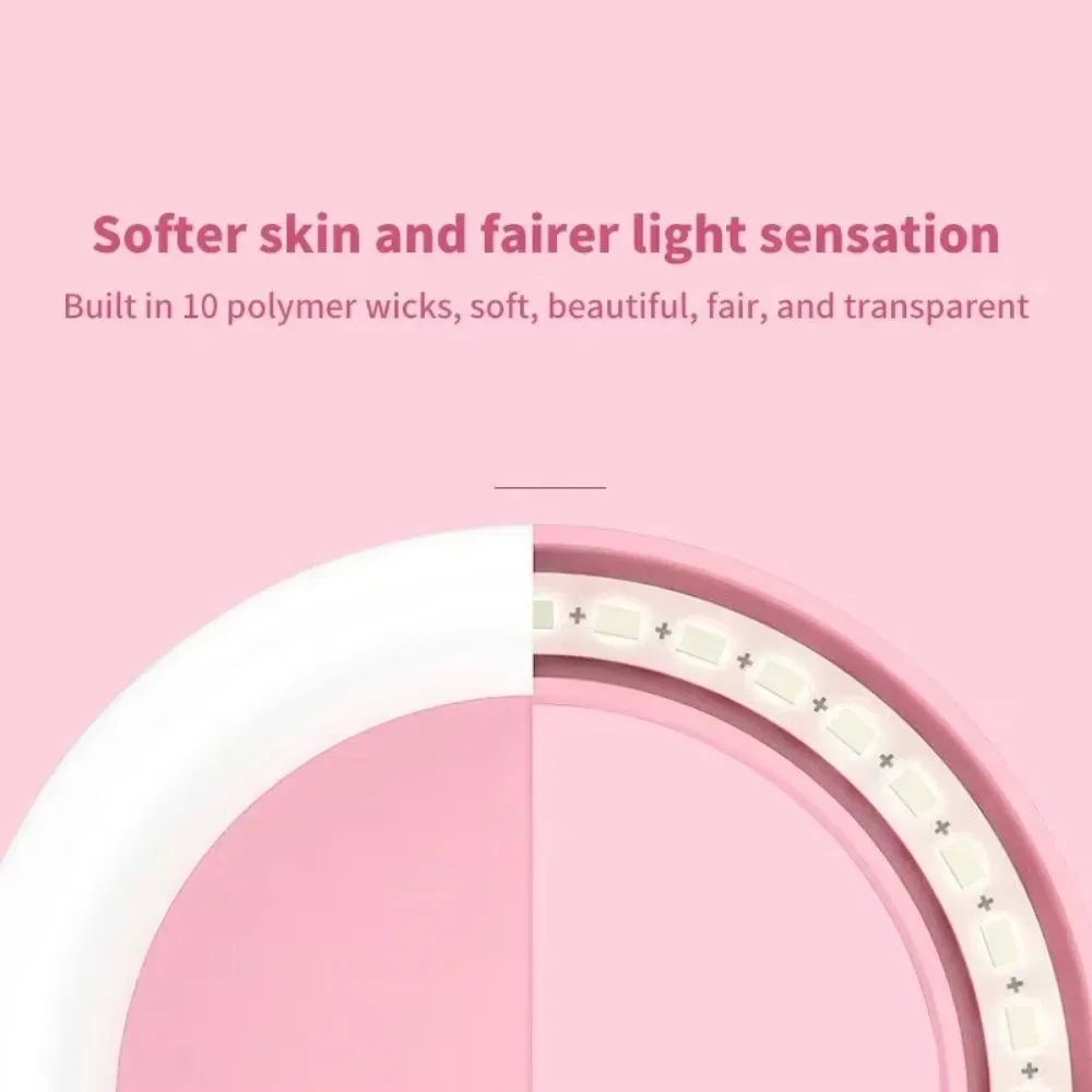 スマホ用リングライト USB充電式 LEDセルフィーリングライト スマホライブ配信 ビデオ撮影用 LEDセルフィーリングランプ 全機種対応