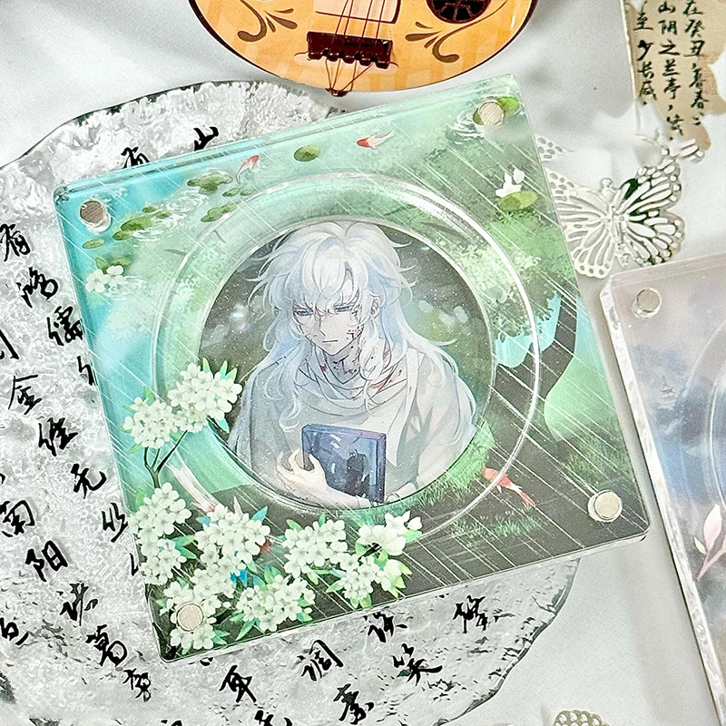 

58Mm Spring Summer Acrylic Badge Holder Genshin Impact Honkai Star Rail Love and Deepspace Zenless Zone Zero Brick Display Stand
