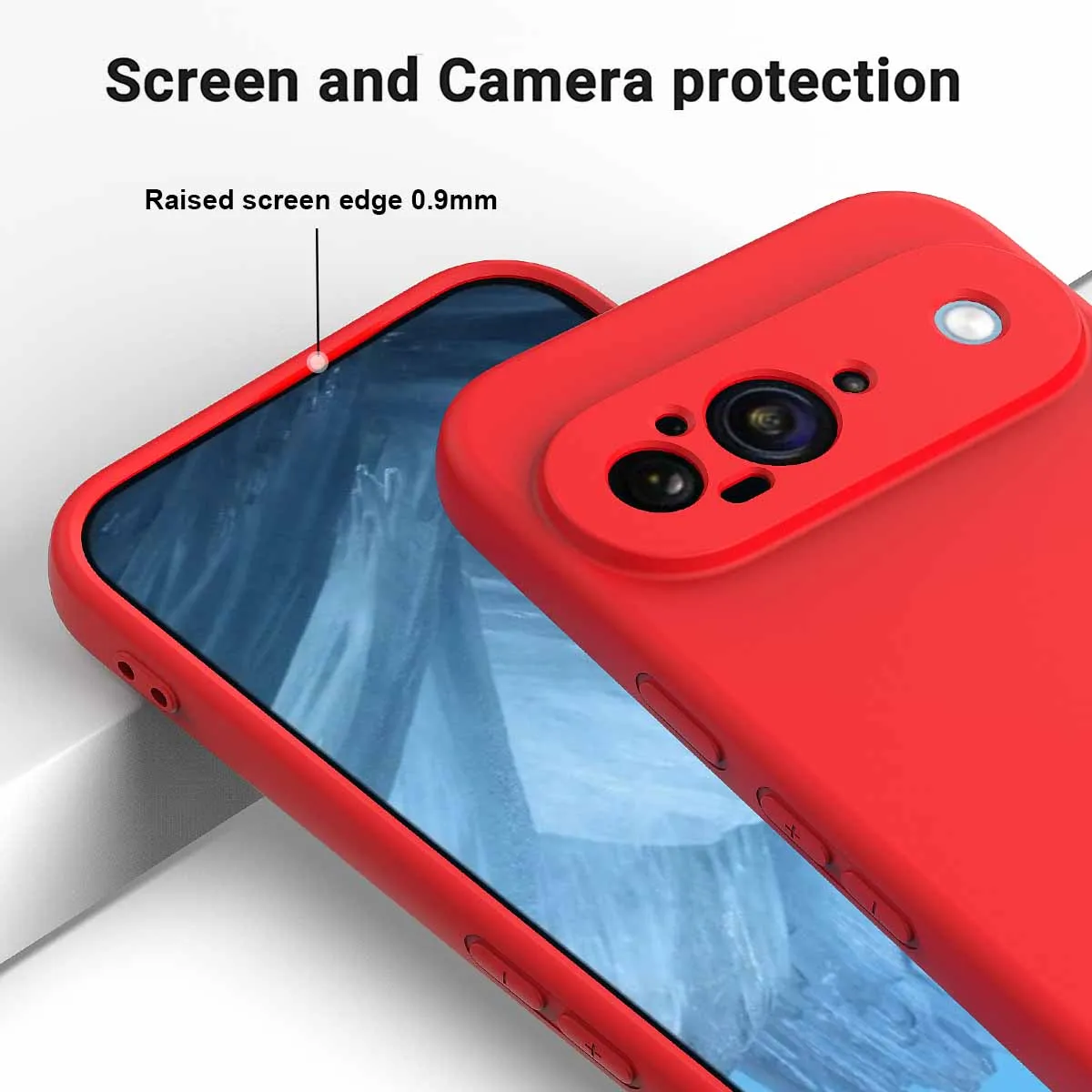 Silikon Funda für Google Pixel 9 Pro XL Fall flüssige Silikon band Schutz Telefon Abdeckung für Google Pixel 9 Fall Capa