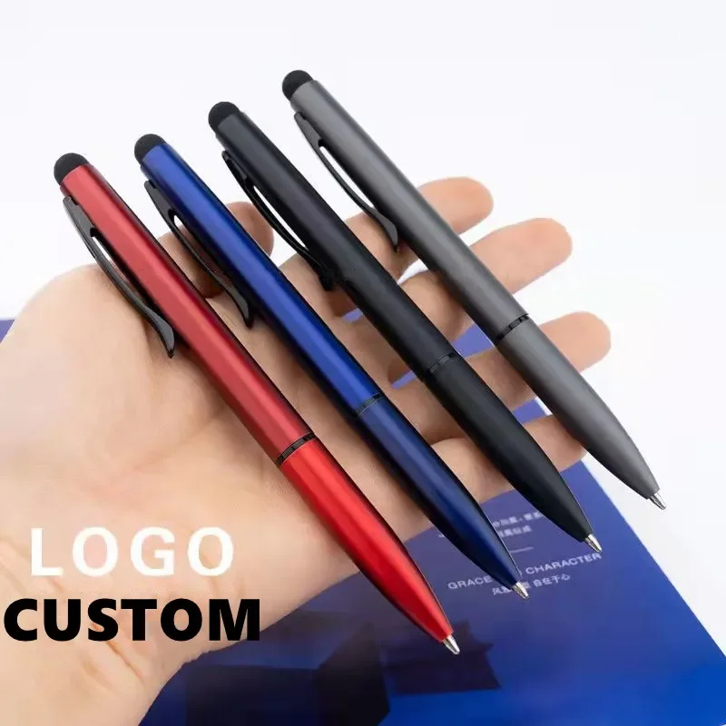 50Pcs Custom Logo Ballpoint Pen Multifunction Metal Touch Pen Custom Pen School Office Supply Advertising Pens Gift Wholesale