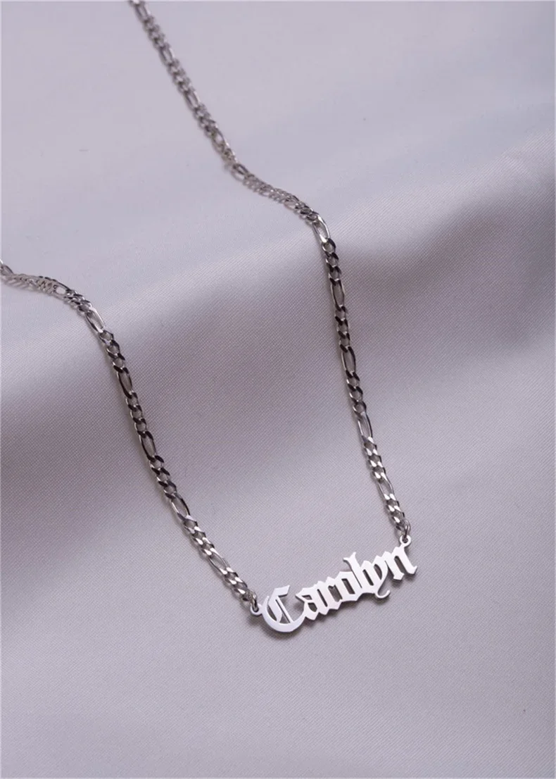 

Personalized Custom Necklaces For Women Stainless Steel Pendant Necklace Nameplate Chain Choker Anniversary Jewerly Gift Collar