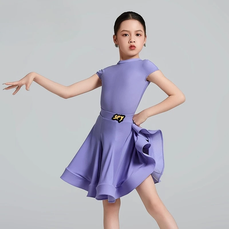 Nuevos estilos populares de uniformes de competición profesionales para niños, uniformes de actuación en escenario para niñas, disfraz de actuación