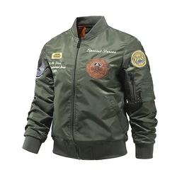 pring and Autumn US Air Force MA1 Pilot jacket Men's fashionable baseball jacket Handsome motorcycle oversized work jacket