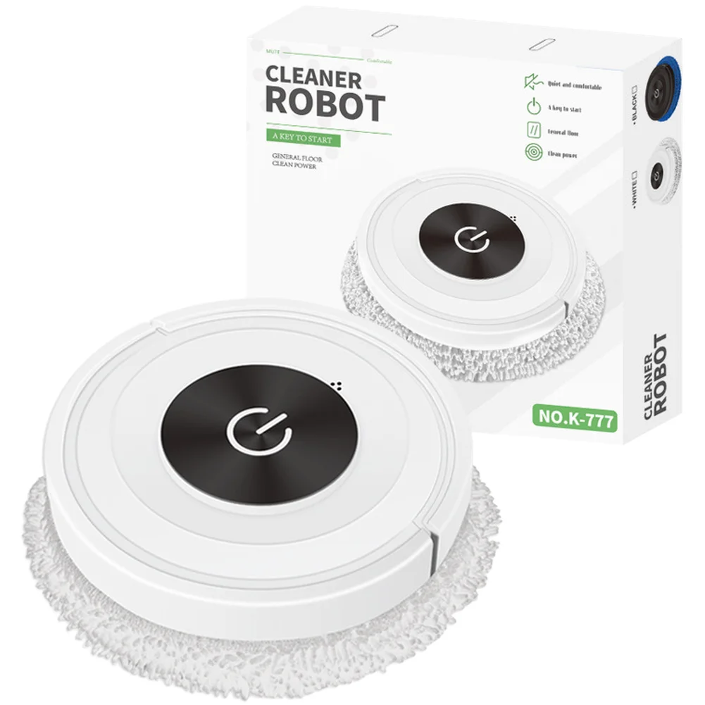Robot Mop Cleaner for Hard Floors Featuring Wet Dry Mopping 360 Coverage Quiet Operation and Low Profile 6.5cm
