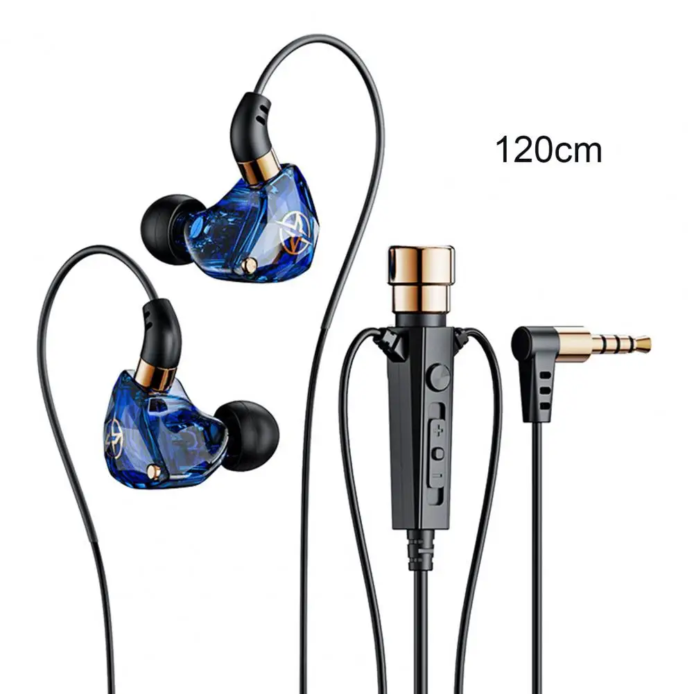 Wired Earphone Noise Reduction High Sensitivity Ergonomic Volume Control Music Sport Earphones In-ear Earphone Phone Call