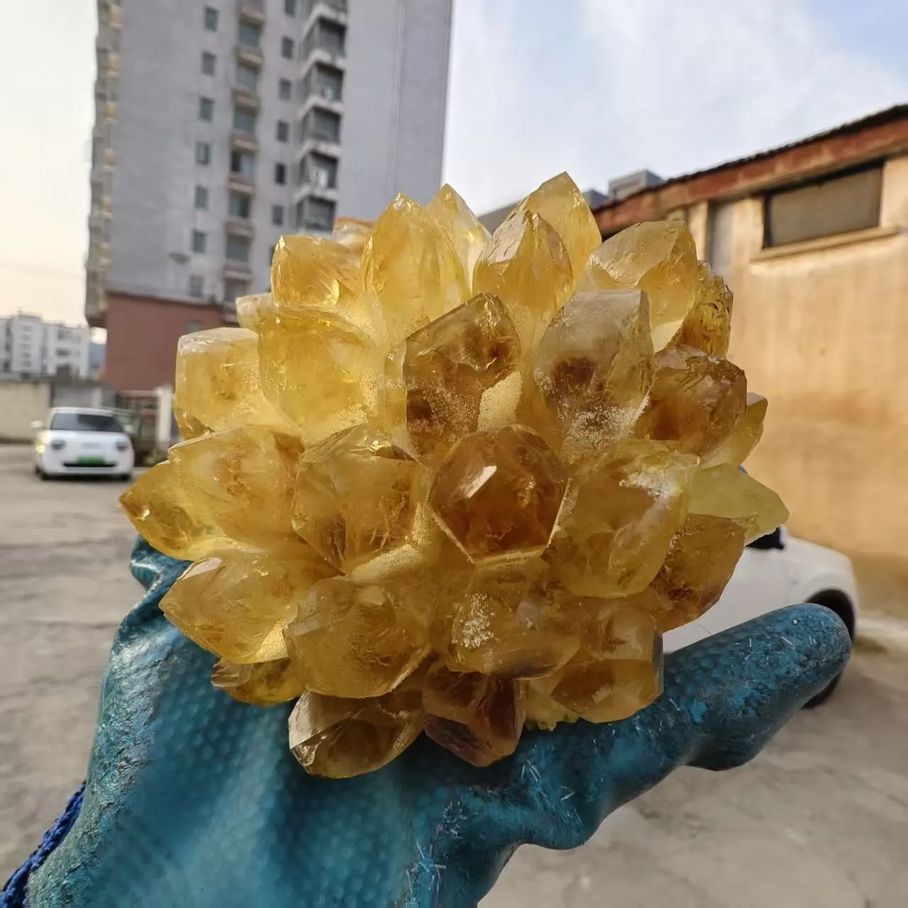 Newly Discovered Natural Orange Crystal Cluster, Quartz Crystal Orange Ore Cluster, Mineral Healing