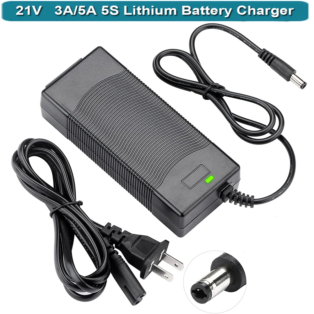 21V 3A Power Lithium Battery AC to DC Power Adapter 24Volt 5A Power Supply Transformer for Infant Monitor CCTV Cameras