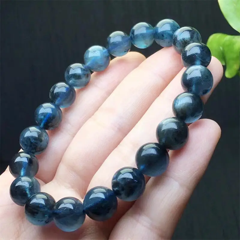 10MM Natural Devil Blue Bracelet Fashion Crystal Quartz Gemstone Jewelry Reiki Healing Gift For Women 1pcs