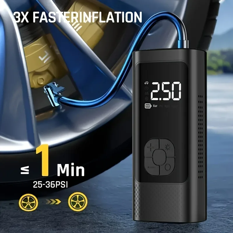 

Electric Car Air Pump Cordless Car Tire Inflator Portable Air Compressor Air Pump for Car Bicycle Bikes Motorcycles Balls