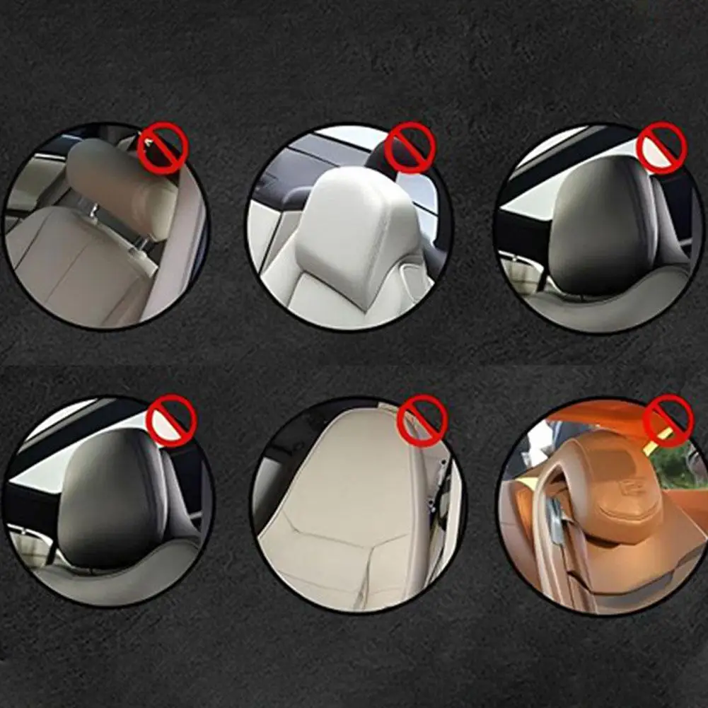 Universelle Horror-Gesichts-Schonbezüge für Autokopfstützen, Gruseliger Schwarzer Totenkopf-Design, Lustig und Verspielt, Sitzschutz für alle Gelegenheiten, Auto-Zubehör – Detail 13