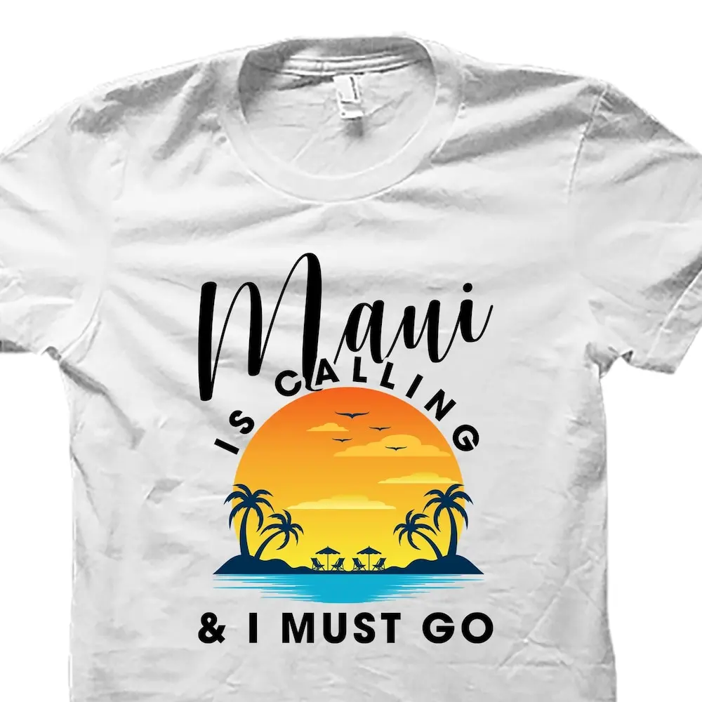 Hawaii T Shirt Maui Beach Surf Vacation Os4058