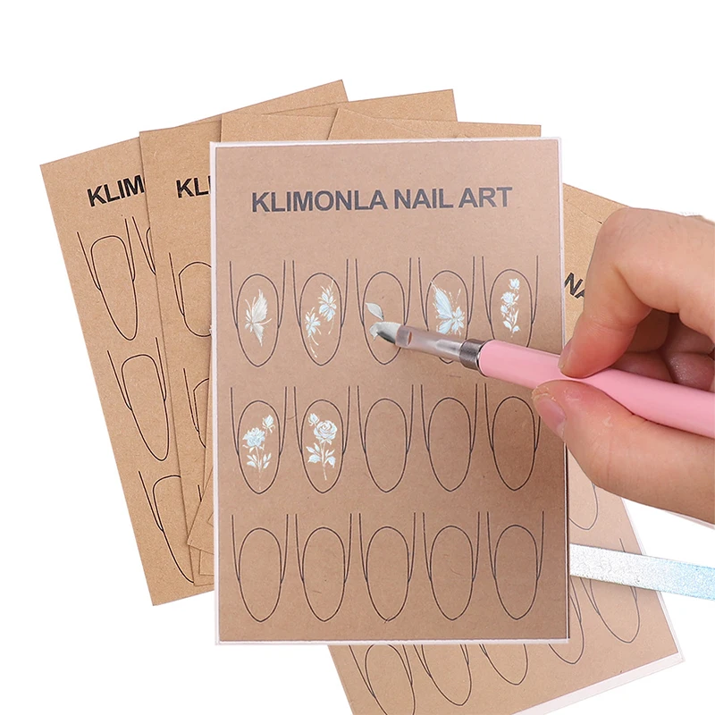 Conjunto de papelão de papel para prática de unhas, tapete de treinamento para pintura de arte em unhas, salão de beleza, manicure, aplicação profissional, ferramenta de aprendizagem