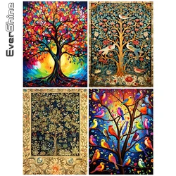 EverShine Full Round Drill Diamond Embroidery Tree Crafts Kit Adult Painting Scenery Rhinestone Pictures Mosaic Bird Home Decor