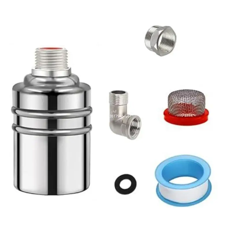

Metal Water Tanks Float Valves Auto Refills Valves Water Control Valves Stainless Steel Texture for Livestock and Dropship