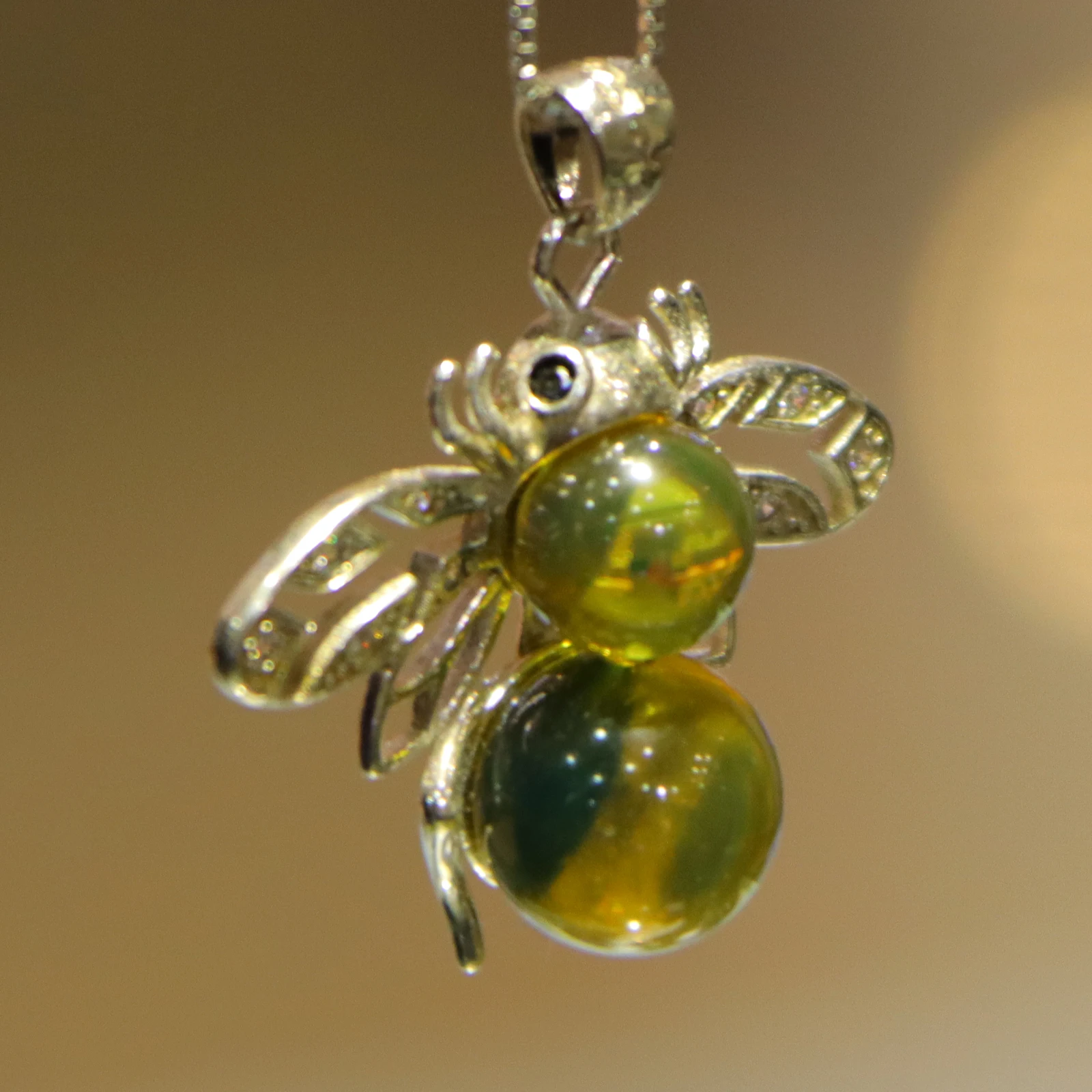 

Natural Color Changing Blue Amber Pendant 8x9mmRomantic Anniversary Valentine Gift for Wife Girlfriend
