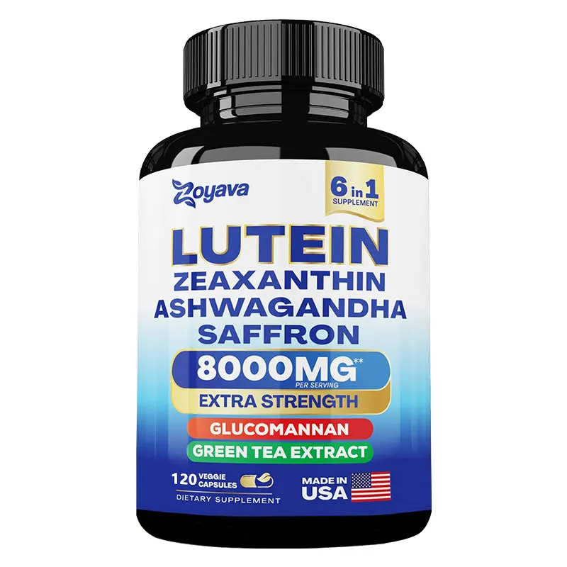 Lutein & Zeaxanthin, Saffron - Eye Vitamins, Eye Health Supplement for Adults, Glucomannan, Green Tea, Vision & Eye Support