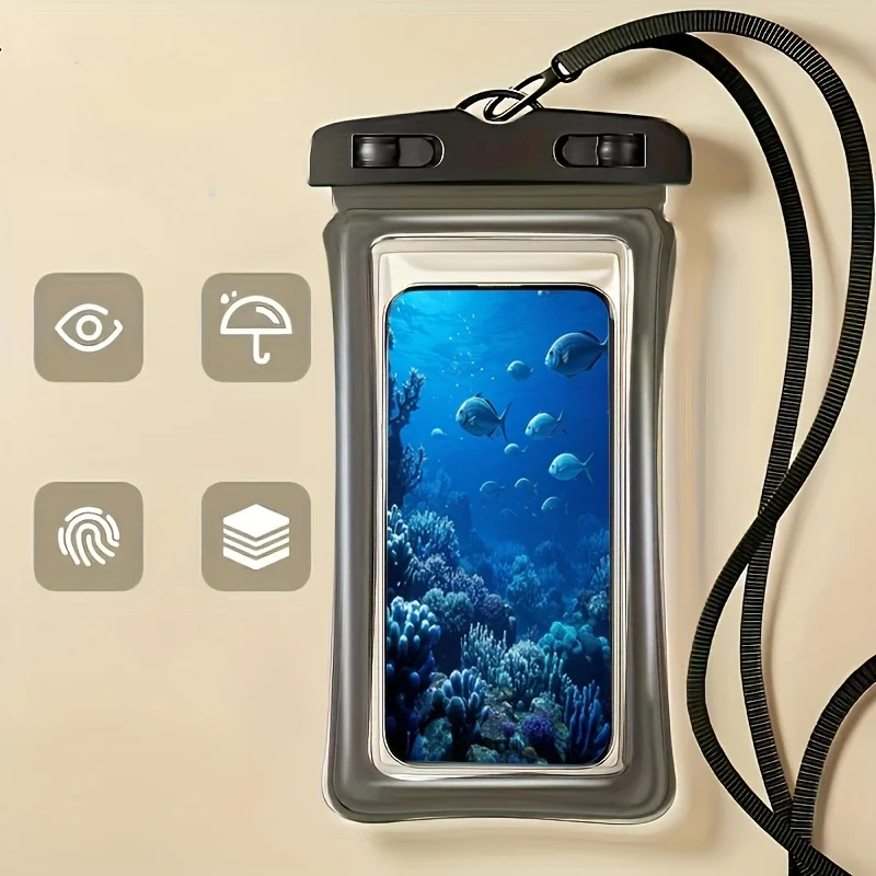 Air-padded Edge and Thickened Mobile Phone Case, Suitable for All Kinds of Mobile Phone Sizes, Suitable for Beach, Cruise Travel