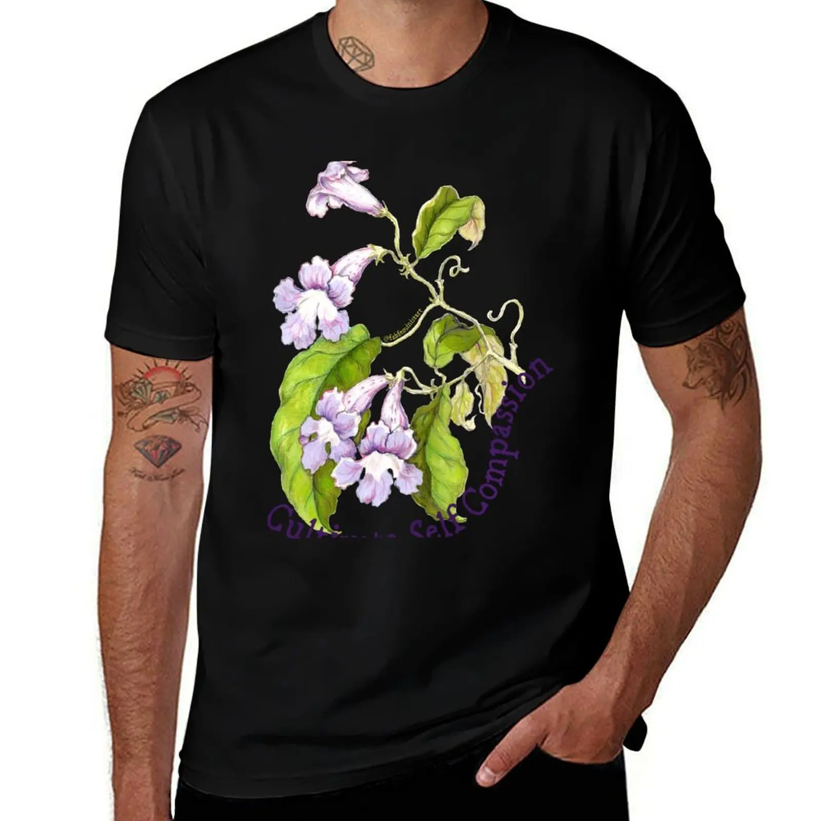 Cultivate Self Compassion T-Shirt Lightweight Print T-Shirt